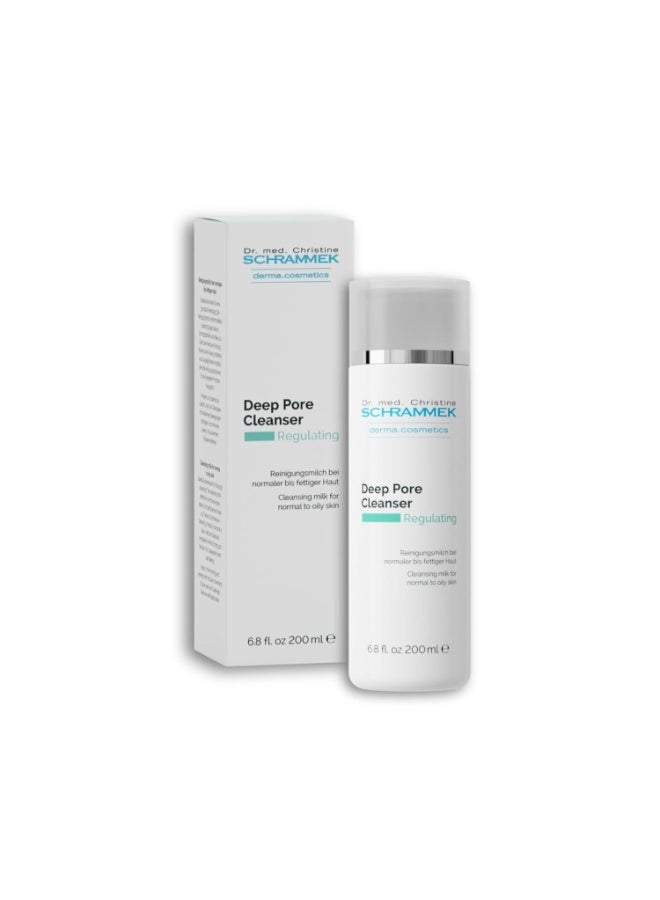 Schrammek Deep Pore Cleanser (6.8 fl oz) - Cleansing Milk for Normal Skin - Makeup Removal - Face Wash & Cleanser – No Parabens - Skin Care - Dr - Image 1