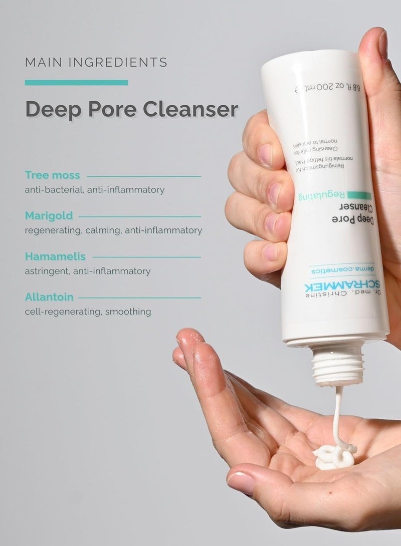 Schrammek Deep Pore Cleanser (6.8 fl oz) - Cleansing Milk for Normal Skin - Makeup Removal - Face Wash & Cleanser – No Parabens - Skin Care - Dr - Image 3
