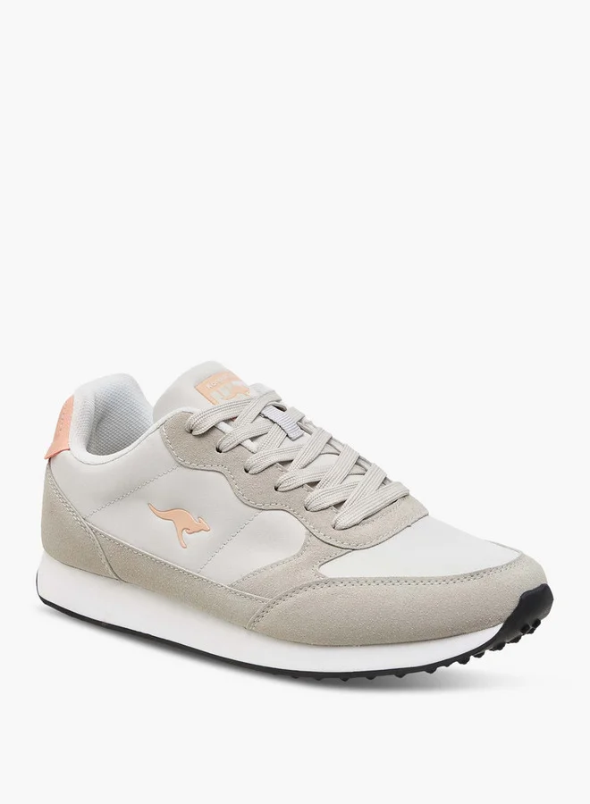 كانغاروس Women's Logo Detail Sneakers with Lace-Up Closure