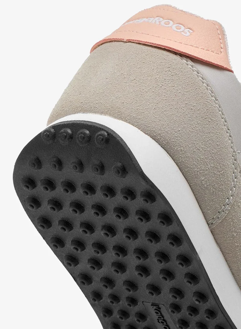 kangaROOS GREY Women's Logo Detail Sneakers with Lace-Up Closure for Women | Best Price UAE