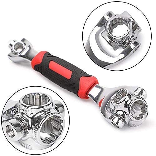 HEBEZON HEBEZON 8Point Universal Furniture Car Repair Tool Universal Wrench 48 in 1 Socket Wrench Multi Function Wrench Tool with 360 Degree Rotating Head Handles up to 135kg of Pressure Pack Of 1  - Image 2