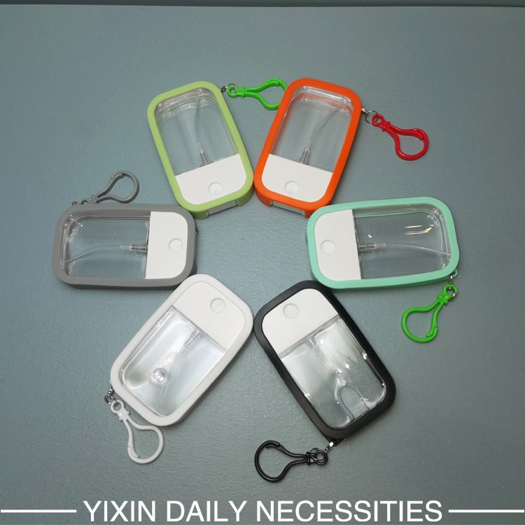 Portable Silicone Spray Bottle – Alcohol Disinfection Card Holder with Key Chain - Image 4