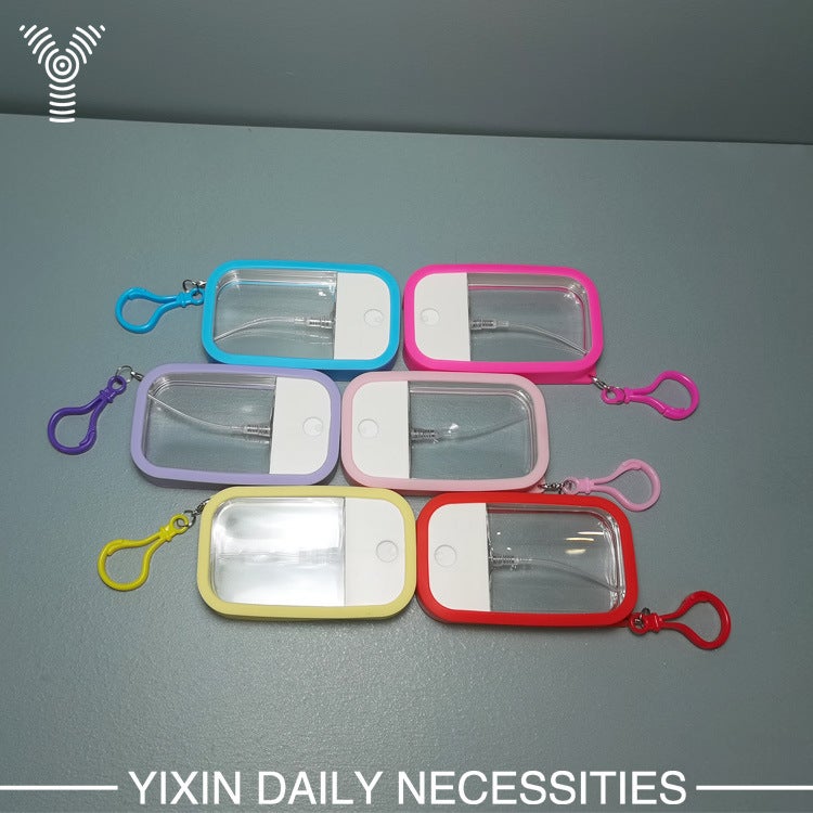 Portable Silicone Spray Bottle – Alcohol Disinfection Card Holder with Key Chain - Image 3