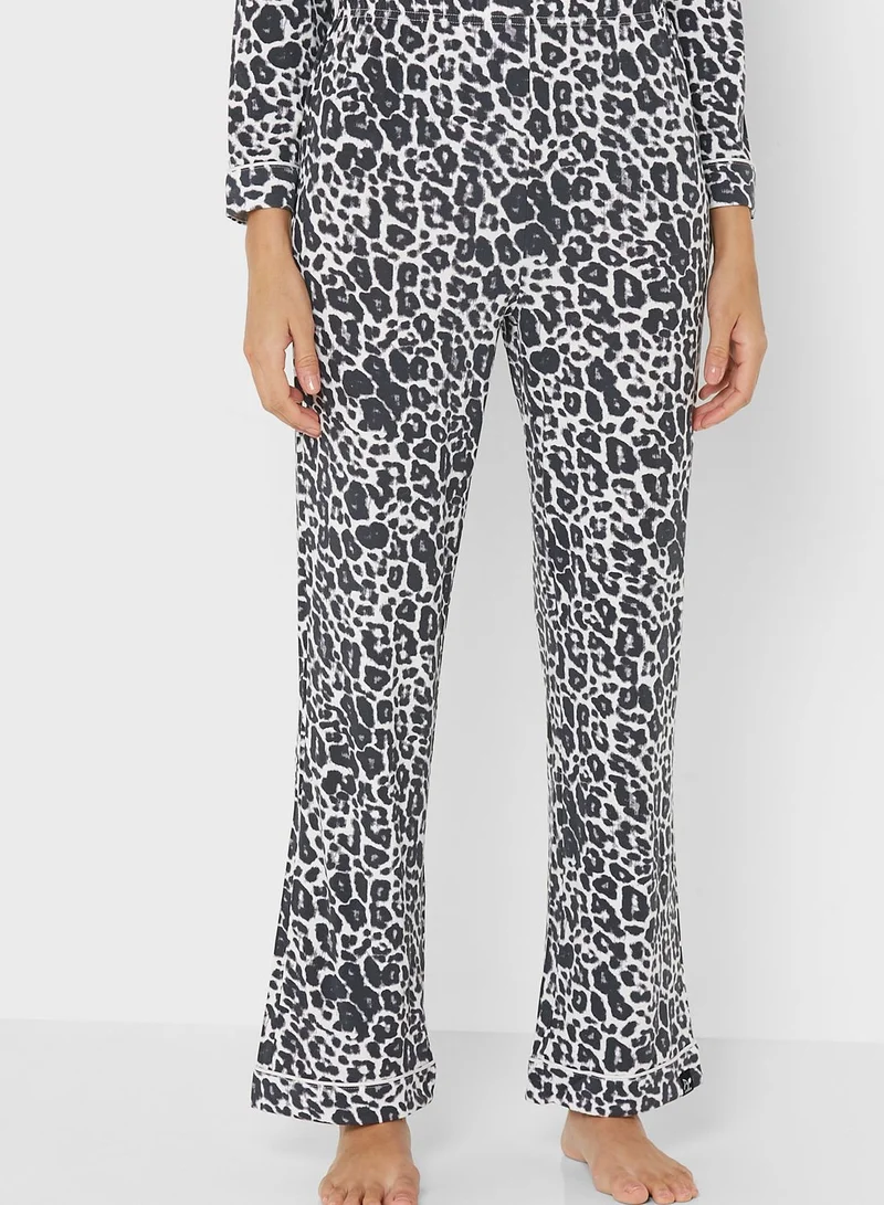 Pretty You London Button Down Shirt & Pyjama Set