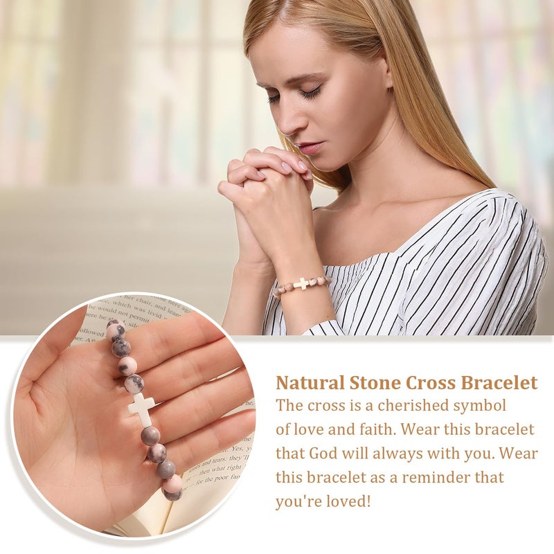 Paderast Christian Gifts for Women, Religious Cross Bracelet Gifts for for Mom/Daughter/Friend/Sister/Grandma - Image 3