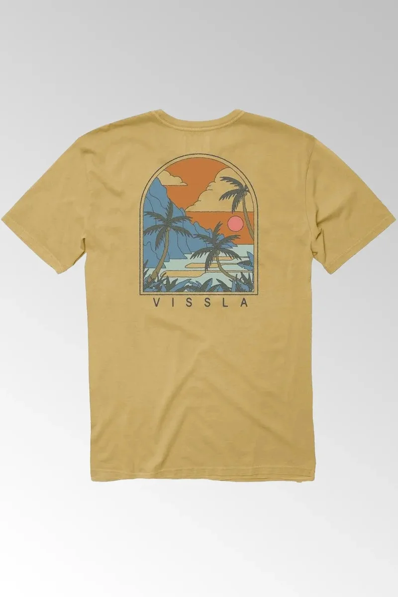 Vissla Bluffs T-Shirt Ale 100% Cotton