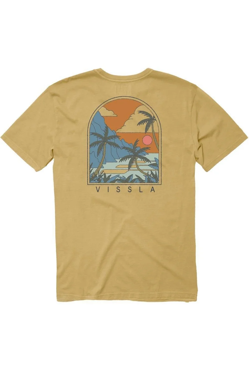 Vissla Bluffs T-Shirt Ale 100% Cotton