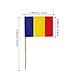 JAVD CYPS 100 Pcs Romania Flag Romanian Toothpick Flags Small Mini Stick Cupcake Toppers Romanian FlagsCountry Picks Party Decoration Celebration Cocktail Food Bar Cake Flags - Image 3