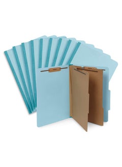 Blue Summit Supplies 10 Blue Legal Size Classification Folders 2 Divider 2 Inch Tyvek Expansions Durable 2 Prongs Designed To Organize Standard Law Client Files Office Reports Legal Size 8 3/4 X 14 3/4 10 Folders  - Image 5