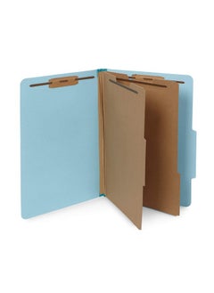 Blue Summit Supplies 10 Blue Legal Size Classification Folders 2 Divider 2 Inch Tyvek Expansions Durable 2 Prongs Designed To Organize Standard Law Client Files Office Reports Legal Size 8 3/4 X 14 3/4 10 Folders  - Image 1