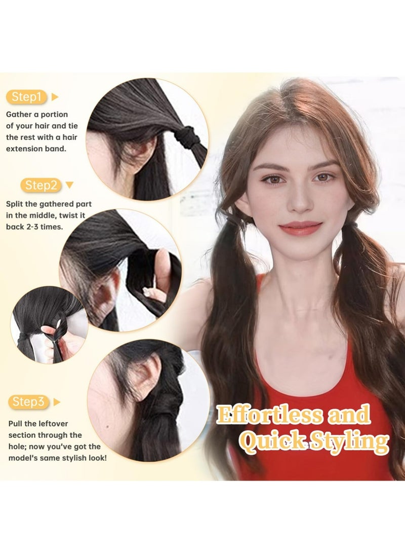 Curly Ponytail Extension with Hair Tie Hair Natural Wig Elastic Band Wave Fake Ponytail Wigs Accessories for Women Daily - Image 3
