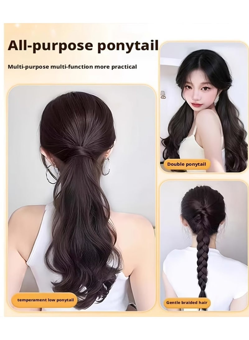 Curly Ponytail Extension with Hair Tie Hair Natural Wig Elastic Band Wave Fake Ponytail Wigs Accessories for Women Daily - Image 2