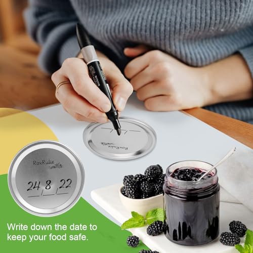RoxRulie 150PCS Canning lids Regular Mouth(2.76in/70mm), Upgraded Leak-Proof Mason Jar Lids for Ball/Kerr Jars, Split-Type Lid with Perfect Airtight Seal, Canning Jars Lids, Food Grade Material - Image 5