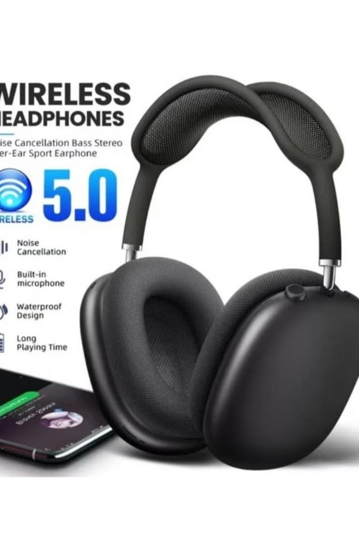 "NEW P9 Bluetooth Wireless Headset – Over-Ear Headphones with Built-in Microphone" - Image 1