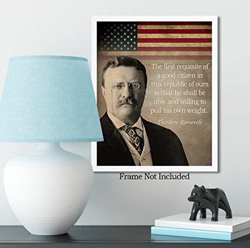 Govivo Theodore Roosevelt Historic Quote - Unframed 8x10 Wall Art Print - Great Inspirational Gift - Motivational Print - American Patriotic President - Image 5