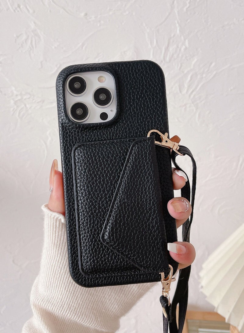 Suteni Back Cover Card Slots Leather Phone Case for iPhone