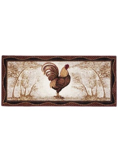 Brumlow Mills Brumlow Mills Tall Farmhouse Rooster Area Rug Rustic Decor Mat for Kitchen, Dining, Bedroom, Bathroom, Entryway or Living Room, 20" x 44", Brick  - Image 1