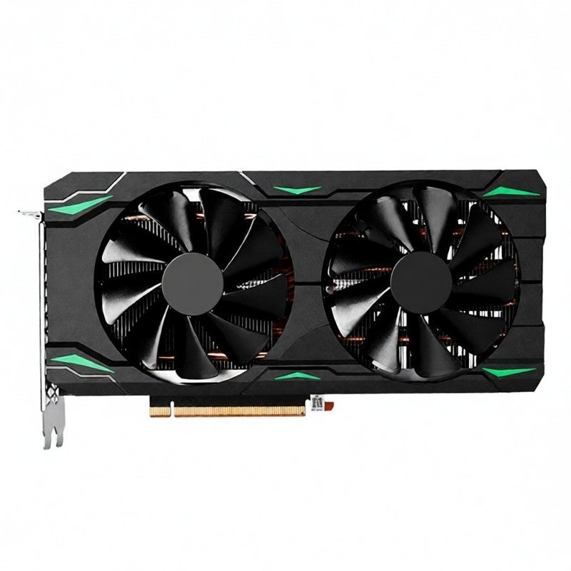 بطاقة رسومات ألعاب ذاكرة 8 جيجابايت/256 بت/GDDR6 تبريد بسوابق مزدوجة عالية السرعة - لوحة PCB كبيرة مستقلبة مع خلفيات معدنية كاملة الحجم، بطاقة فيديو لمحبي الألعاب وأجهزة الكمبيوتر المكتبي المنزلي - Image 1