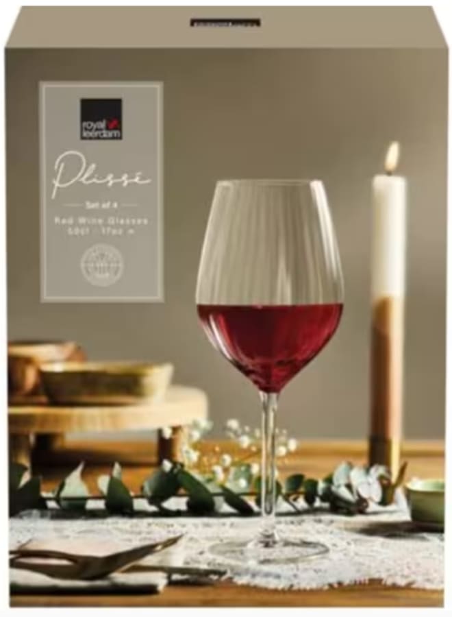 royal leerdam Plissé Red Wine 50Cl - 4Piece - Image 2