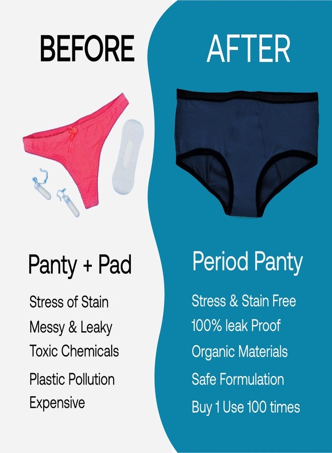 Zorb. Reusable Period Panty for Women | Cotton, Spandex | Comfortable Period Panties for Women Leak Proof | Absorbs Heavy Flow 4X of Sanitary Pad Black, Large (PO2) - Image 5