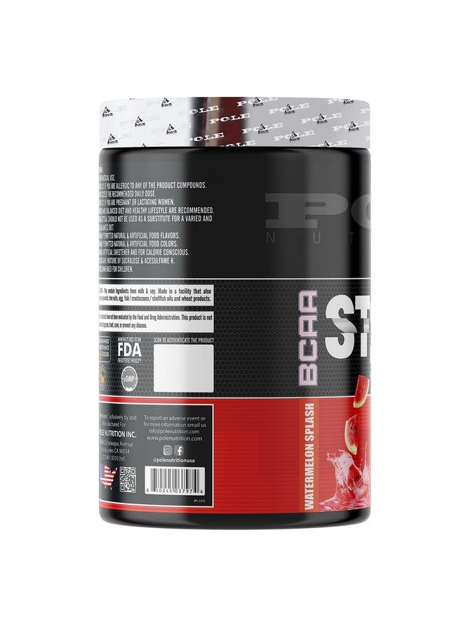 التغذية القطب Bcaa Stroke Endurance, Recovery, And Hydration | 2G Citrulline Malate, 2.5G Glutamine | 30 Servings, 420G - Watermelon flavor - Image 2