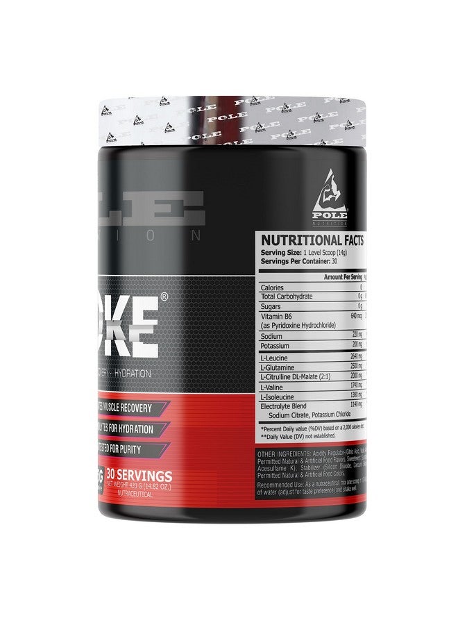 التغذية القطب Bcaa Stroke Endurance, Recovery, And Hydration | 2G Citrulline Malate, 2.5G Glutamine | 30 Servings, 420G - Watermelon flavor - Image 3