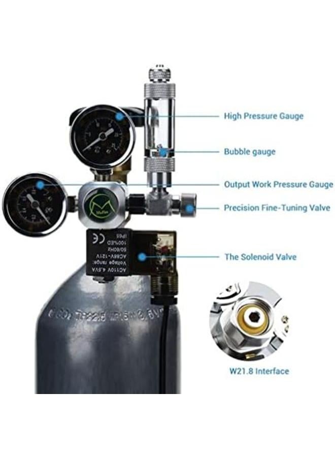 منظم ثاني أكسيد الكربون لحوض السمك مع صمام لولبي - G5/8 (قابس أوروبي) - Image 4