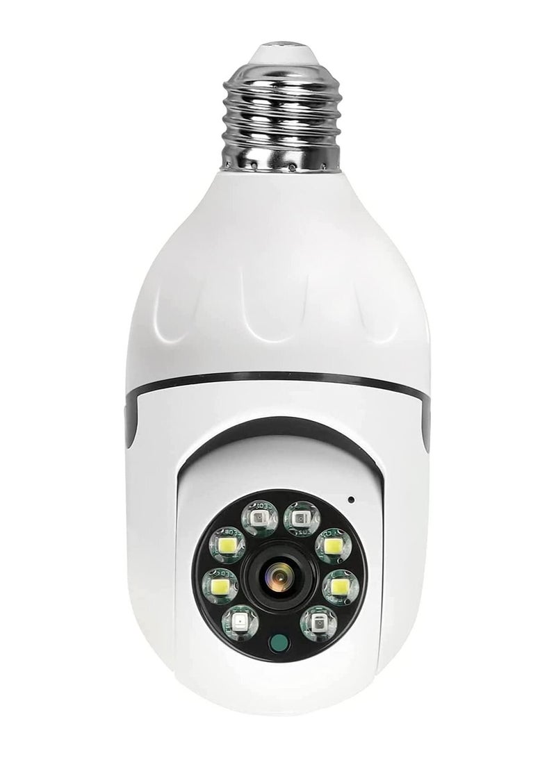 Generic E27 Bulb 1080P 2.4GHz WiFi 360 Degree Panoramic Night Vision 2-Way Audio, Smart Motion Detection and Alarm Surveillance Cameras - Image 1