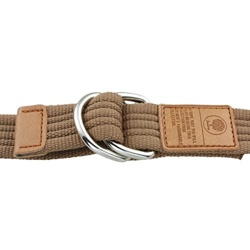 moonsix Canvas Web Belts for Men, Military Style D-ring Buckle Men's Belt, Khaki - Image 3