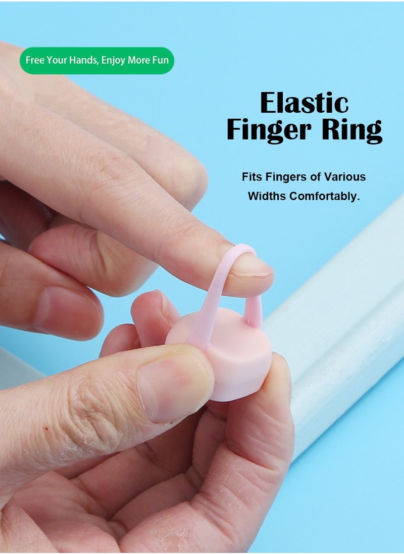 Generic - Remote, Tiktok Scrolling Ring, Bluetooth Page Turner for Kindle App, APP Compatible with iOS & Android - Pink White - Image 1