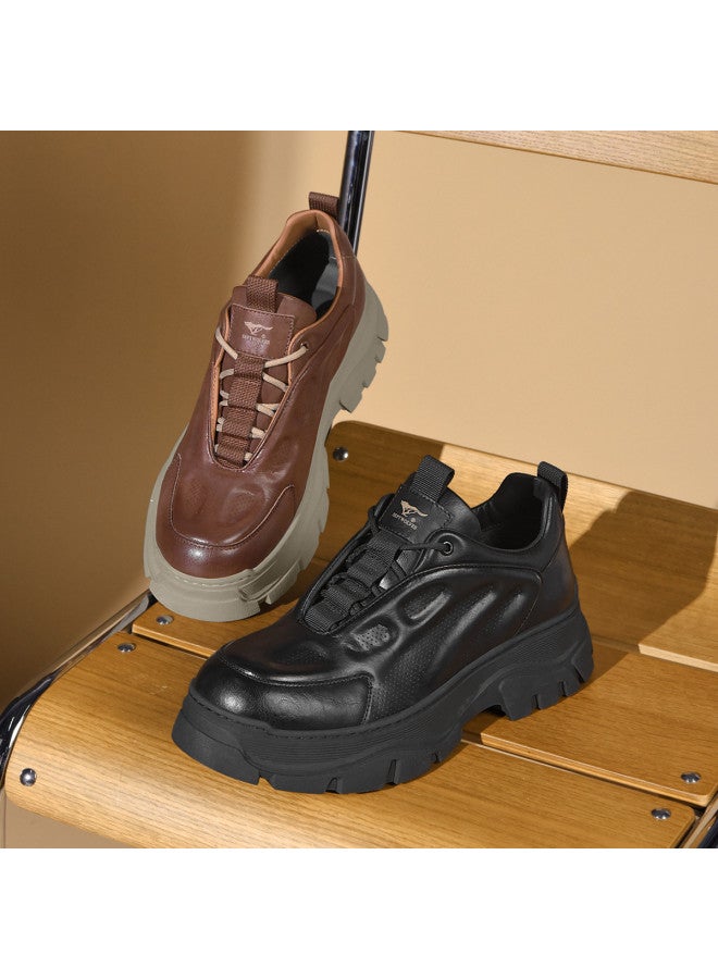Septwolves Men's Casual Boots Retro Style Thick Sole Boots Trendy Versatile Casual Mini Martin Boots - Image 5