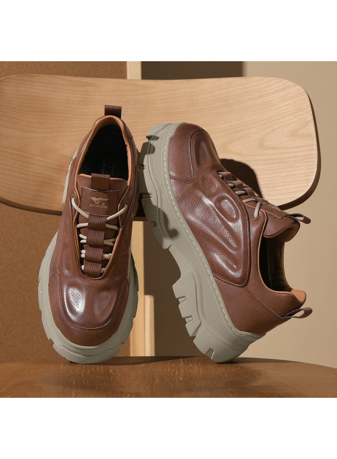 Septwolves Men's Casual Boots Retro Style Thick Sole Boots Trendy Versatile Casual Mini Martin Boots - Image 2