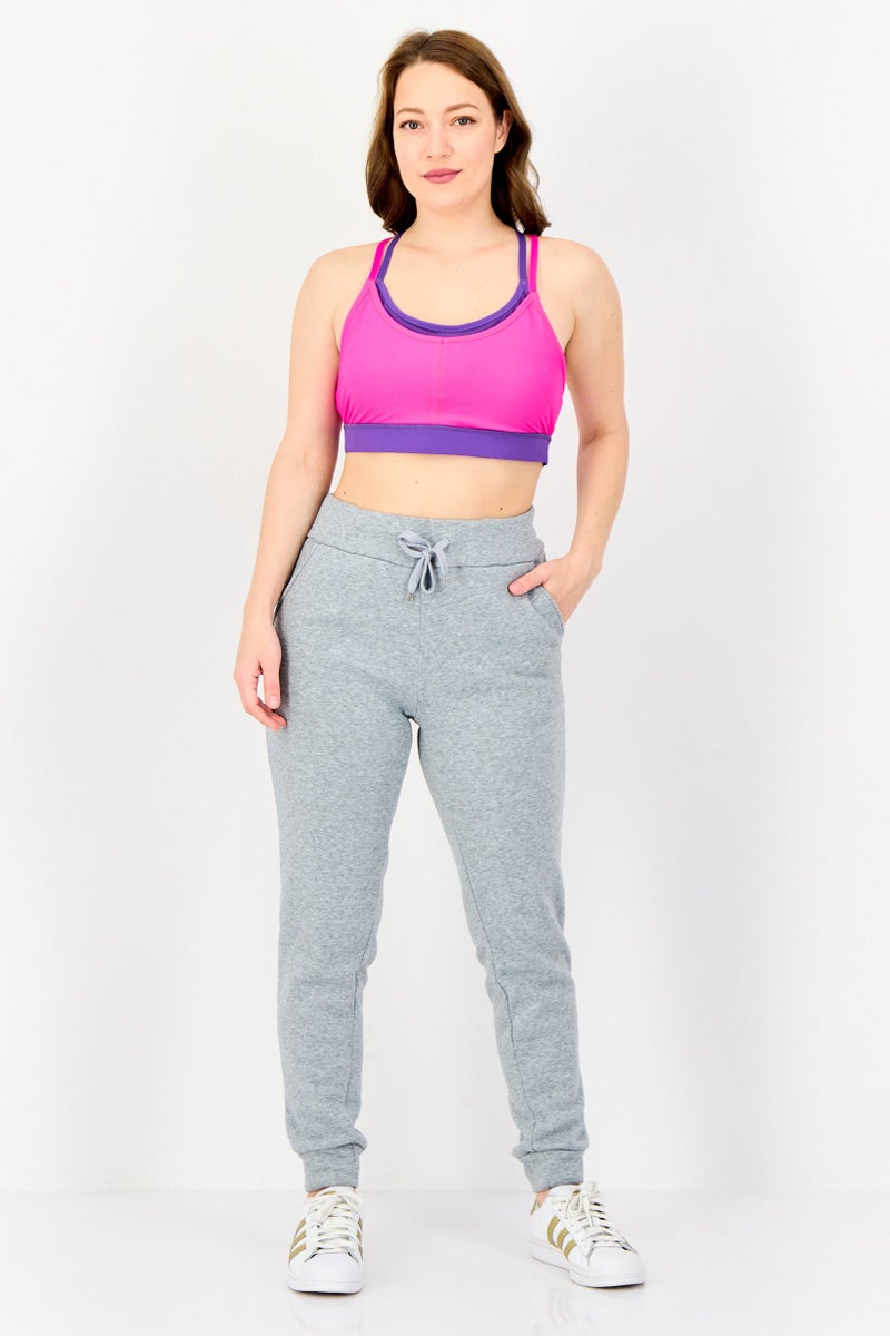 FILA حمالة صدر رياضية نسائية مبطنة قليلاً، وردي - Image 2