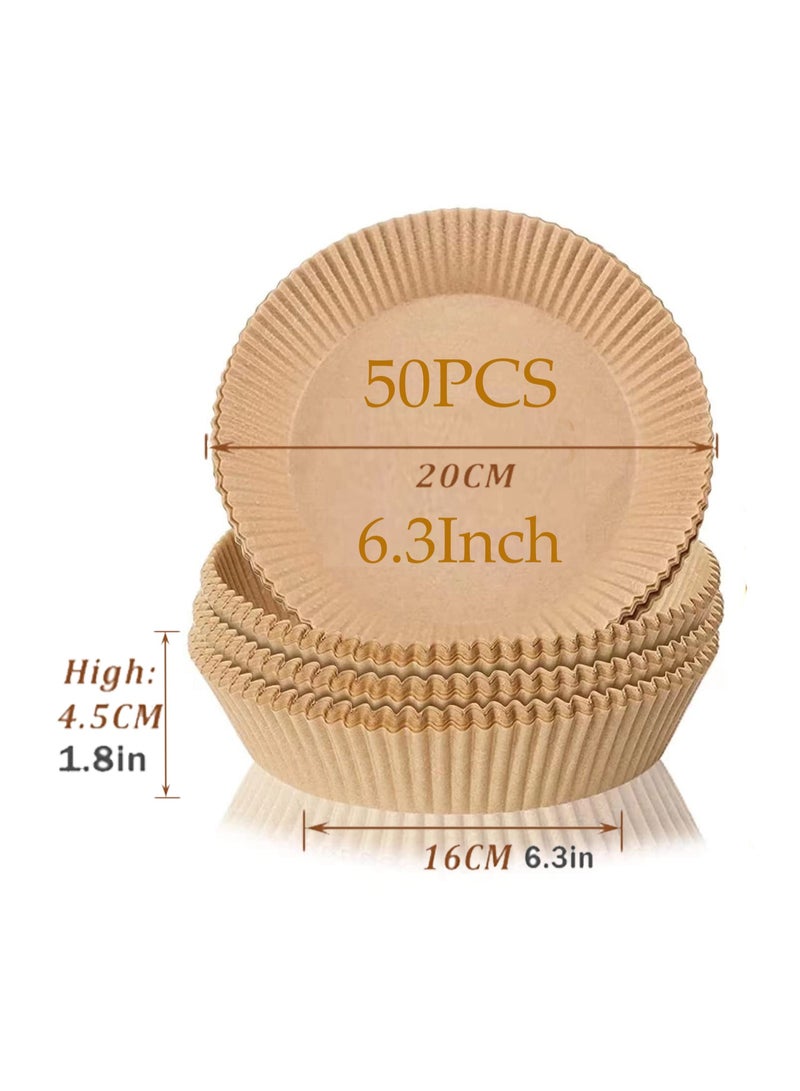 6.3 بوصة سميكة جولة غير ملتصقة بطانة الورق لمرة واحدة ، للخبز والمقلي الهواء - Image 1