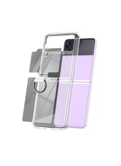 Protect Samsung Galaxy Z Flip 4 Clear Case Premium Thin Transparent Hard PC with Non-Slip Grip Protective Cover for Z Flip 4  - Image 3