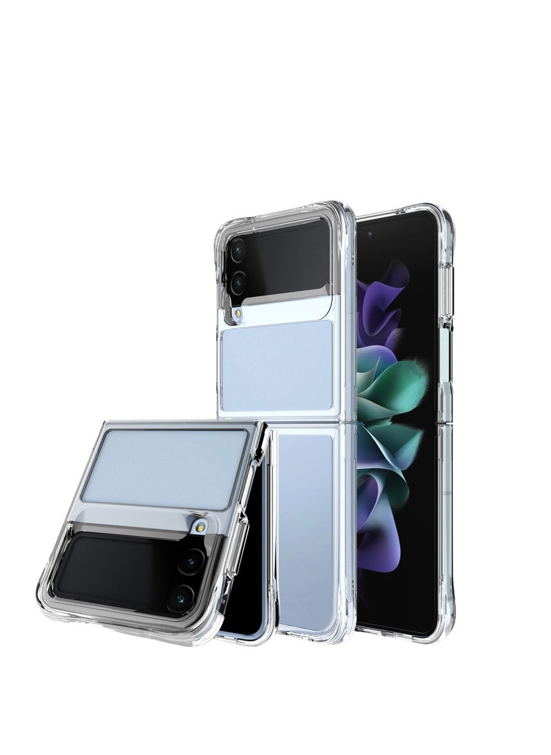 Protect Samsung Galaxy Z Flip 4 Clear Case Premium Thin Transparent Hard PC with Non-Slip Grip Protective Cover for Z Flip 4  - Image 2
