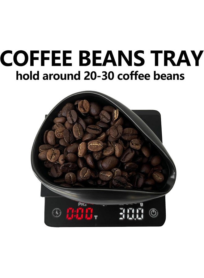 TodyJeyHo Coffee Bean Dosing Cup and Spray Bottle Kit For Espresso,Coffee Bar Accessories,Ceramic Single Dosing Tray For Coffee or Tea. Spray For Reducing Coffee Power Static (B-Bright Black) - Image 2