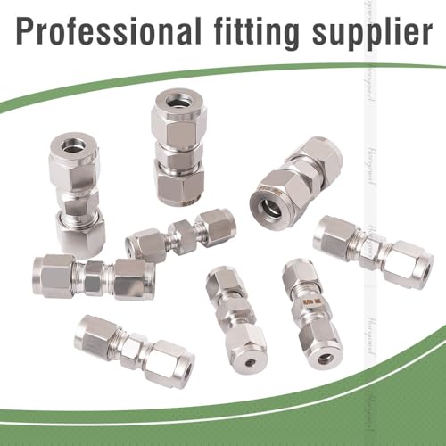 Horiznext 3/8 inch Stainless Steel 304 Compression Fitting for tube, connect air line brass pipe, adapt copper brake hose water fuel system (1 pc) - Image 5