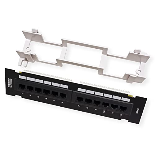 Trendnet لوحة توصيل غير درع 12 منفذ Cat6 من TRENDnet، TC-P12C6V، تركيب على الحائط، مع حوامل 89D، تركيب عمودي أو أفقي، متوافقة مع كابلات Cat5e و Cat6 RJ45، كتل طرفية من نوع 110 IDC باللون الأسود - Image 5