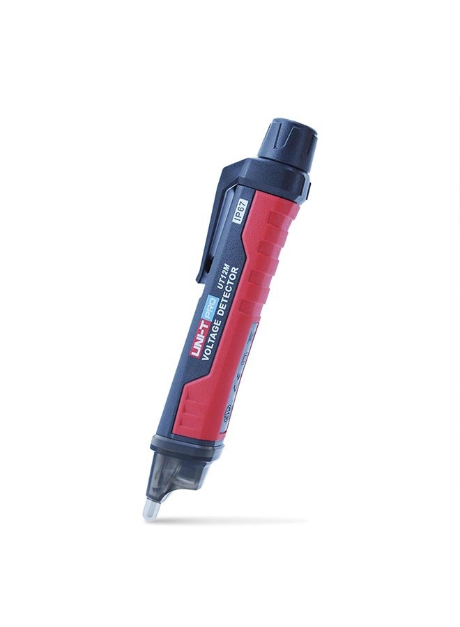 UNI-T UNI-T Non-Contact AC Voltage Tester Pen, 24V-1000V Volt Detector Pen, Dual Range Live/Null Wire Tester Circuit Tester with LCD Display, Buzzer Alarm, Flashlight (UT12M) - Image 1