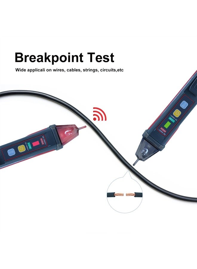 UNI-T UNI-T Non-Contact AC Voltage Tester Pen, 24V-1000V Volt Detector Pen, Dual Range Live/Null Wire Tester Circuit Tester with LCD Display, Buzzer Alarm, Flashlight (UT12M) - Image 3