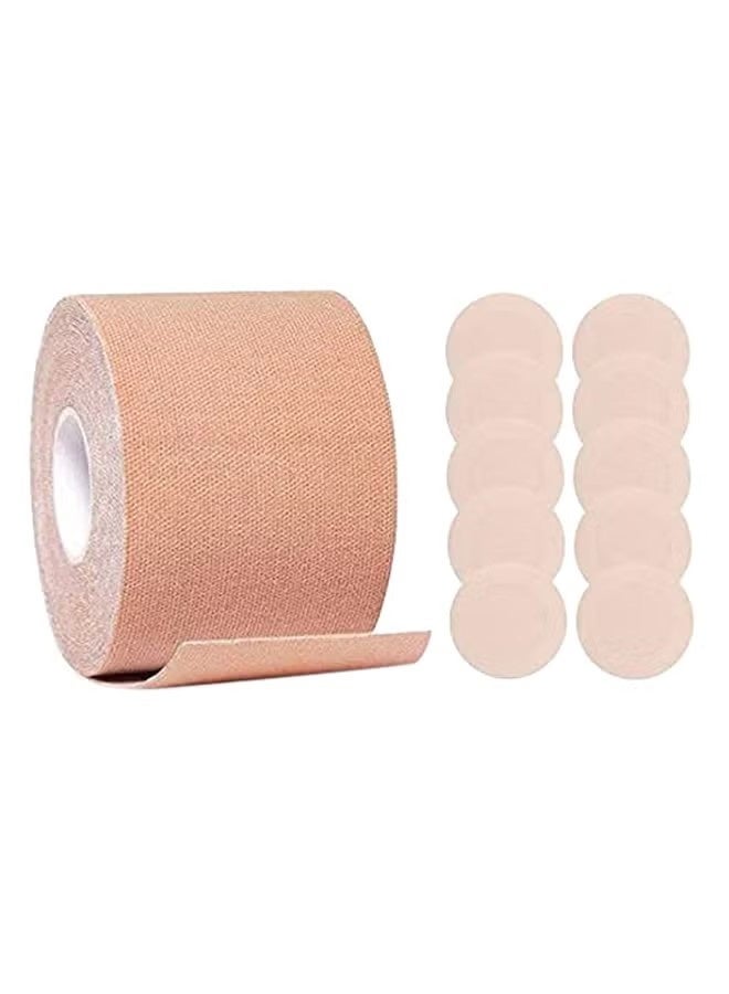 Bra A-E Cup With Nipple Cover Pasties Beige - Image 1
