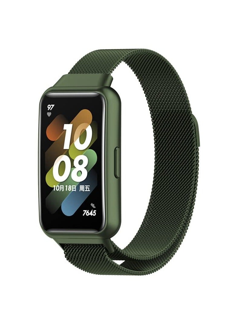 Stainless Steel Mesh Replacement Wrist Band for Huawei 7 Watch(Green) - Image 1