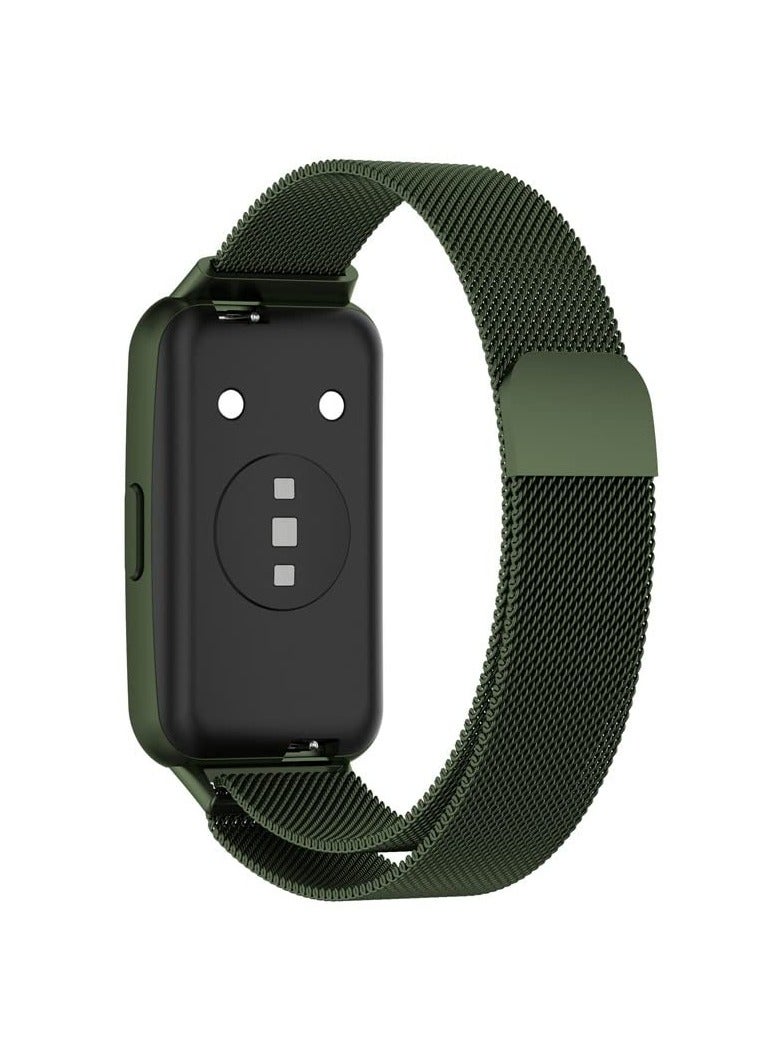 Stainless Steel Mesh Replacement Wrist Band for Huawei 7 Watch(Green) - Image 2