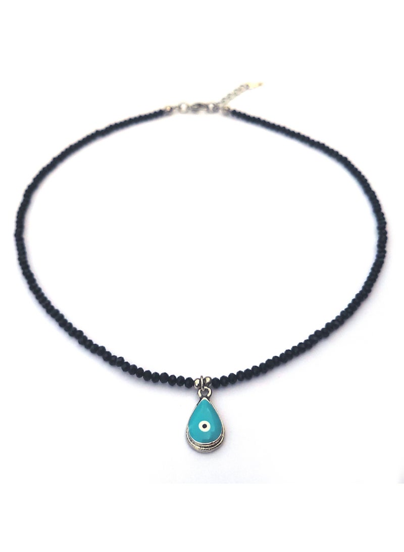 Alwan قلادة كريستالية مع تعليقة عين شريرة - Image 1