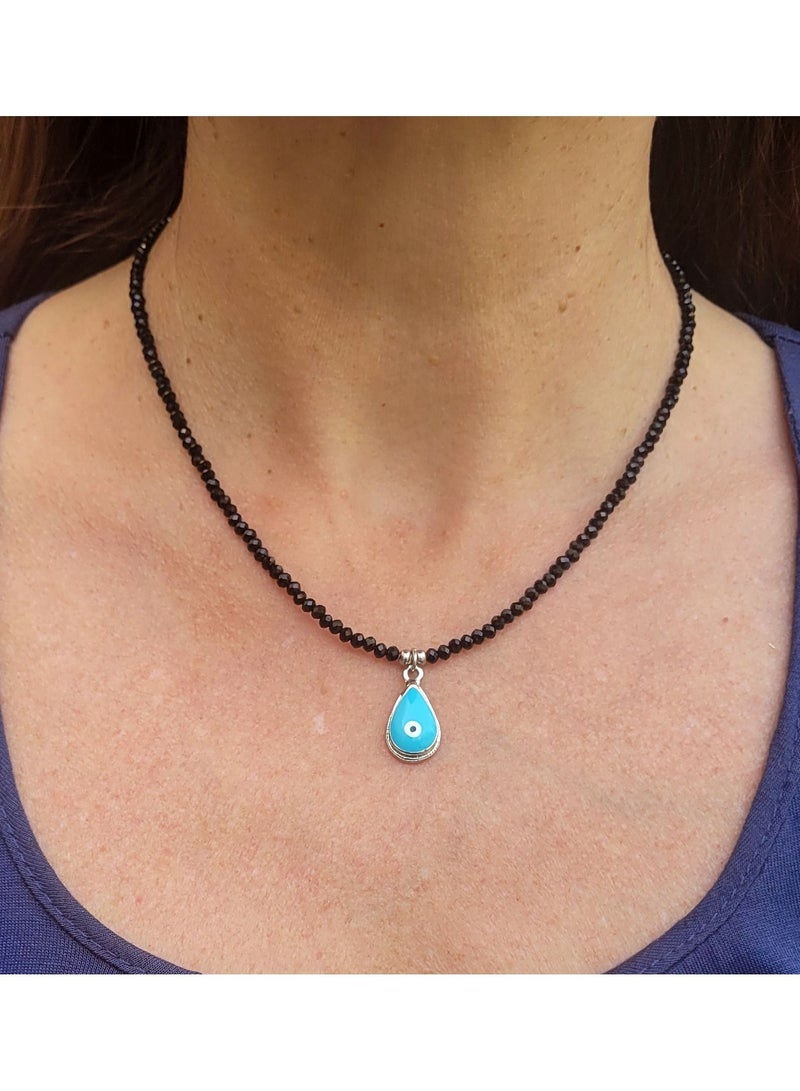 Alwan قلادة كريستالية مع تعليقة عين شريرة - Image 3