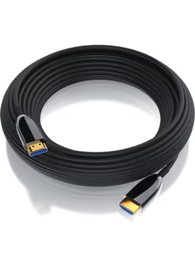 HDMI 2.1 Fiber Optic Cable 20m – Ultra High Speed 48Gbps – 8K@120Hz & 4K@240Hz – HDR10+, eARC, CEC, 3D – Gold-Plated Connectors – Aluminium Shielding - Image 1
