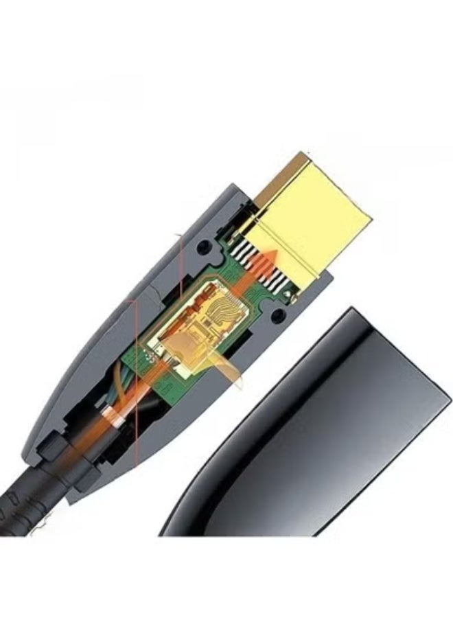 HDMI 2.1 Fiber Optic Cable 20m – Ultra High Speed 48Gbps – 8K@120Hz & 4K@240Hz – HDR10+, eARC, CEC, 3D – Gold-Plated Connectors – Aluminium Shielding - Image 2