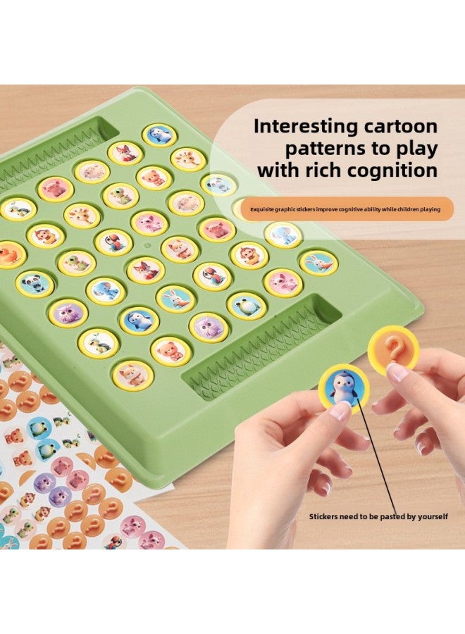 Two-Person Battle Animal Flip Chess Children's Pair Touch God Machine Wonderful Calculation Parent-Child Interactive Puzzle Reasoning Game-color:Small Chessboard (36 Animals + 36 Fruits) Cardboard Chess Pieces - Image 5