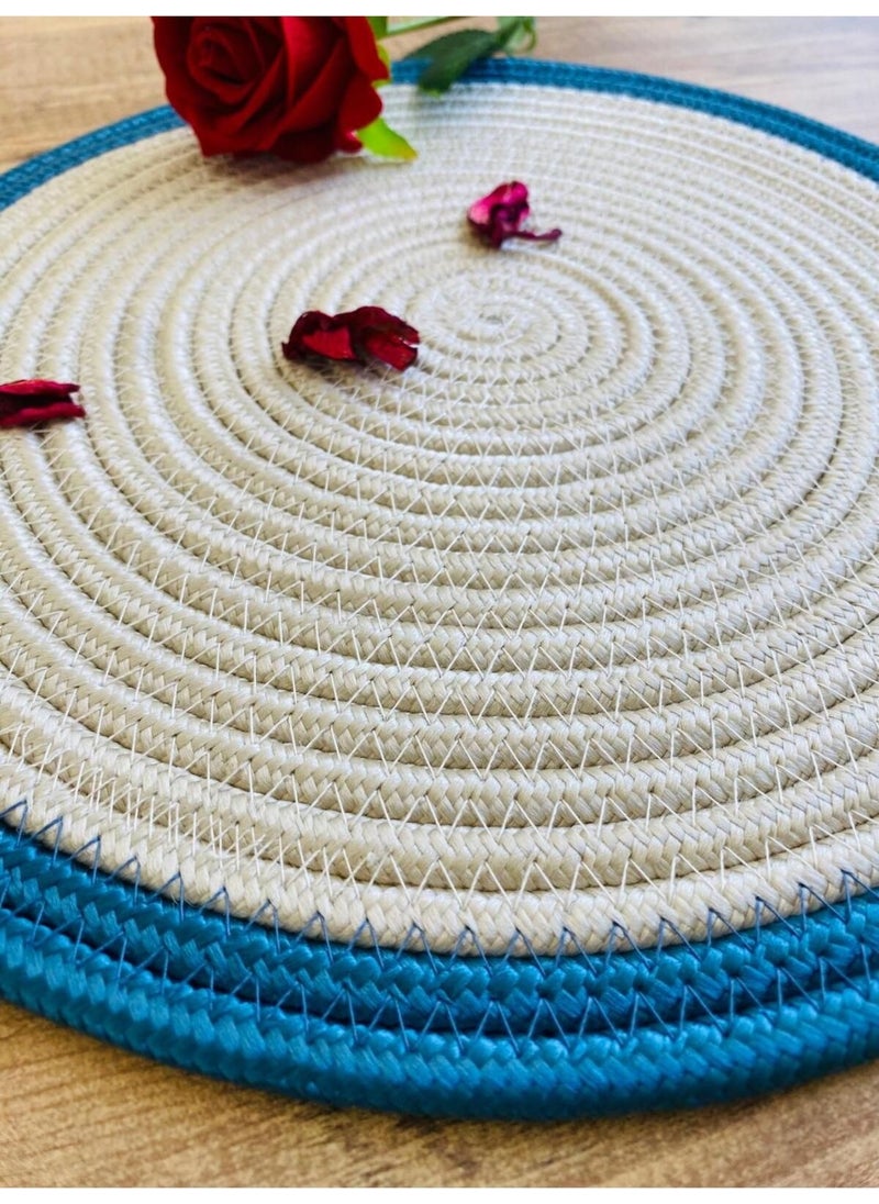 BDZ Deri BDZ Leather Jute Wicker American Service Mat  - Image 3